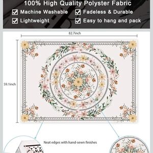 Floral Tapestry with Pink and Yellow Accents